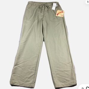 Caribbean Joe Olive Wide cropped Leg Pants